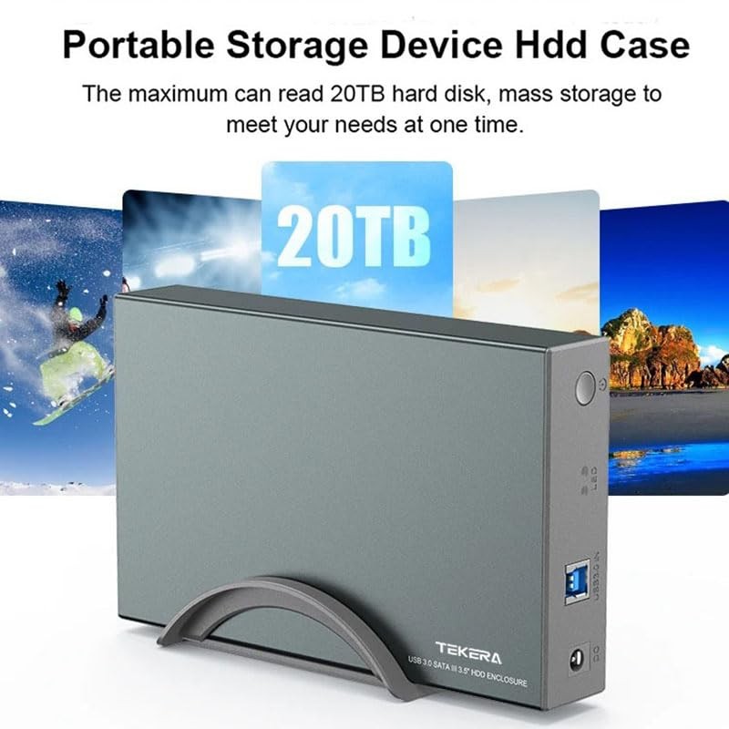 TEKERA Hard Drive Enclosure,USB 3.0 / USB C to SATA