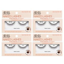 Ardell Naked Lashes Natural 420 with Invisiband – Lightweight Natural False Eyelashes, Seamless Blend Strip Lashes, 4 Pairs