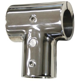 Railing fitting T-piece foldable for round tube diameter 22 mm stainless steel V4A 1 piece A4 AISI 316 boat railing AISI316 Bimini