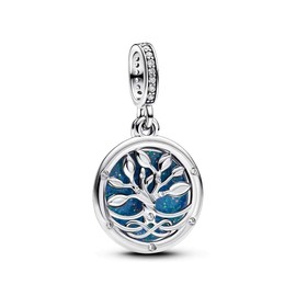 PHCLASY Heart Family Charm Pendant Christmas Bead Charms 925 Sterling Silver Pendant for European Bracelets and Necklaces for Women, Cubic Zirconia