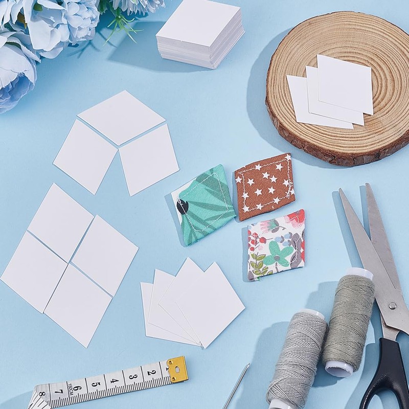GOMAKERER Approx. 200 Pieces Rhombus English Paper Piecing EPP Set