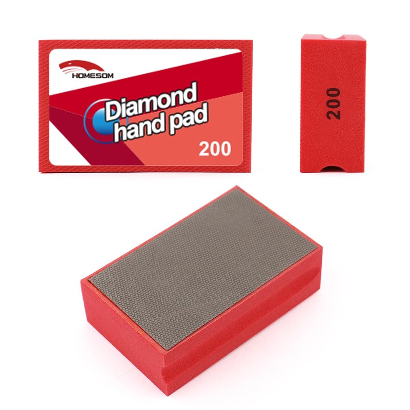 HOMESOM Diamond Hand Polishing Pads Electroplated Diamond Tools Pad Sanding