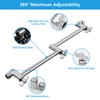 LORDEAR Shower Extension Arm 16 Inch,Foldable Shower Head Extension Chrome,Adjustable
