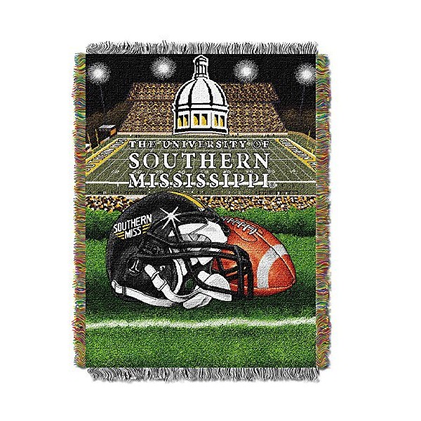 Northwest COL 051 Mississippi HFA Southern Miss Woven Tapestry Blanket