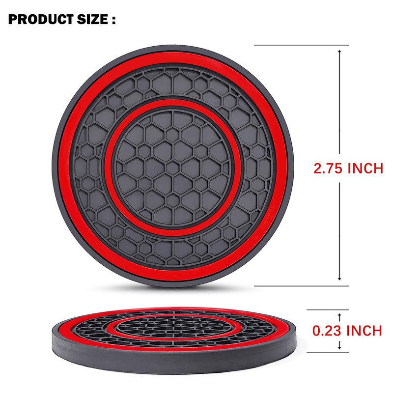 Ruautumn Car Cup Holder Insert Coasters, 2.75 inch Universal Car