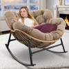 RADIATA Rocking Egg Chair with Thicken Cushion, Indoor Outdoor Oversized
