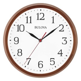 Bulova Clocks Model C4899 Clarity, Warm Walnut