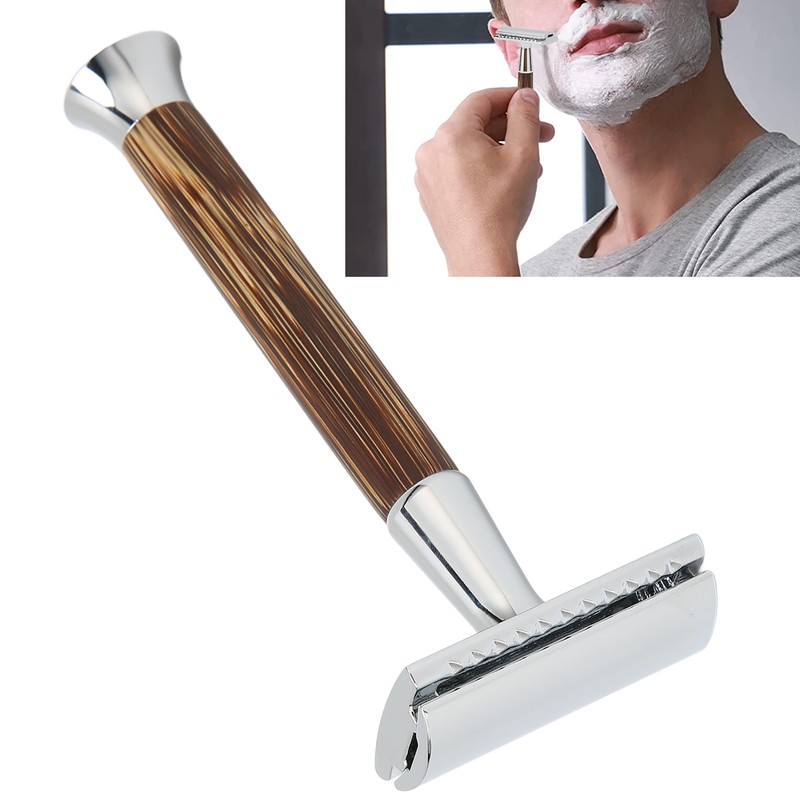 Safety Shaver Professional Double Edge Razor with Heavy Duty Long