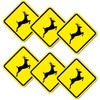 Pack of 6 Warning Stickers 5 x 5 cm Wild