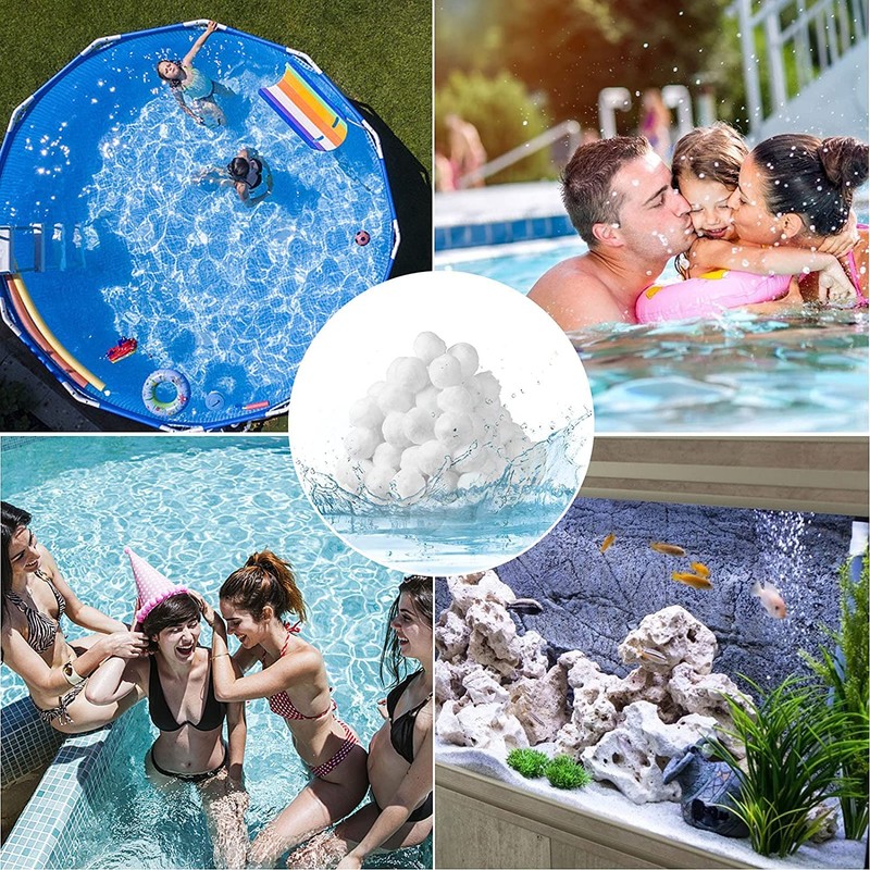VAZILLIO Filter Balls 800 g Pool Filter Balls Replace 28.6