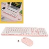 Wireless Keyboard and Mouse Combo Pure Color Retro 2.4G Wireless