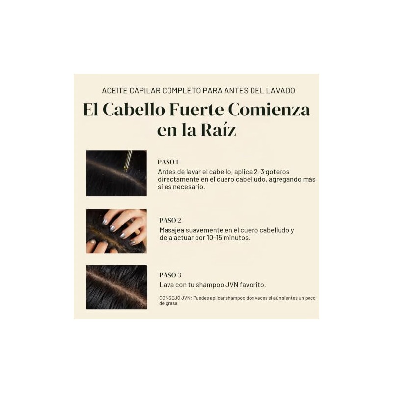JVN Aceite Completo Para El Tratamiento Del Cabello Y El