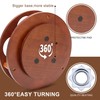 Wood Rotating Coffee Syrup Organizer, 7 Bottles Coffee Syrup Rack,