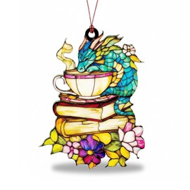 Elphaba Ornament, Dragon Ornaments for Christmas Tree, Unique Dragon Christmas Ornaments, Book Ornament Gift for Readers, Fantasy Dragons Decoration for Holiday Tree, Cute Magical Home Decor