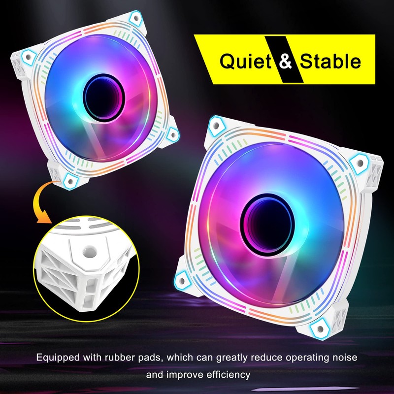 SNCCJ Silent 120mm Case Fan, High Performance Low Noise PC