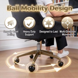 Zerobe 2" Ball Caster Wheels: Antique Brass Swivel Casters (4-Pack)