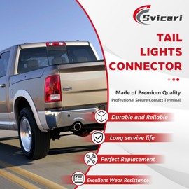 Svicari Tail Lights Connector Plug Wiring Pigtail Harness Compatible with Dodge Ram 2500 2003-2006 Replace 2AME77347A 2AME77348A 55077347AD 55077347AE 55077347AF 55077348AD 55077348AE