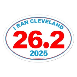 Charmed Running Brand I Ran Cleveland Marathon 26.2 Car Magnet with Custom Year Option