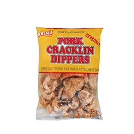 Brim Delicious Pork Cracklin Dippers w/Red Pepper Seasoning 1.75oz bags (Pack of 3)