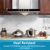 STICKGOO 10-Sheet Herringbone Tile Peel and Stick Backsplash, White Marble