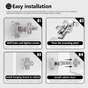 Asidrama 2 Pack Half Overlay Soft Close Cabinet Hinges，Silent Hydraulic