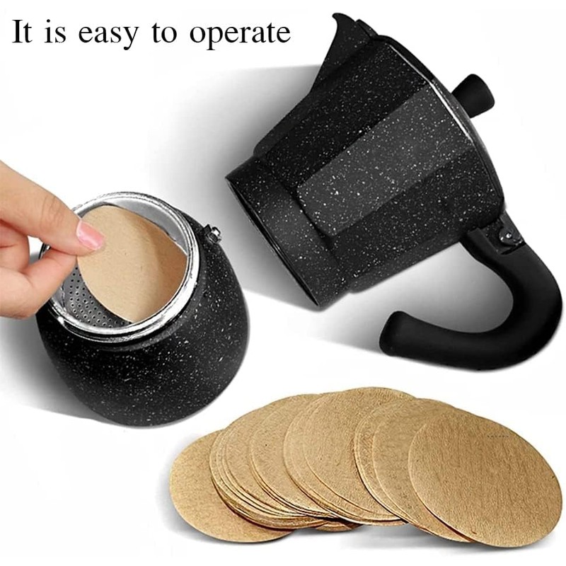 Replacement Unbleached Paper Coffee Filters Round Coffee Maker Filters Compatible