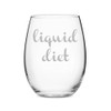 Liquid Diet Stemless 21 oz Wine Glass