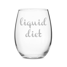 Liquid Diet Stemless 21 oz Wine Glass