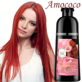 [3-in-1 Hair Color Shampoo] Amococo  3-in-1 Hair Color Shampoo - Plant Extracts for Vibrant, Healthy Colors | Gentle & Sulfate-Free |  Aroma Comfort Conditioner Haircare:_orange