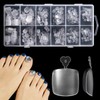 Wilfniee Soft Gel Toe Nail Tips, 12 Sizes Clear Toe