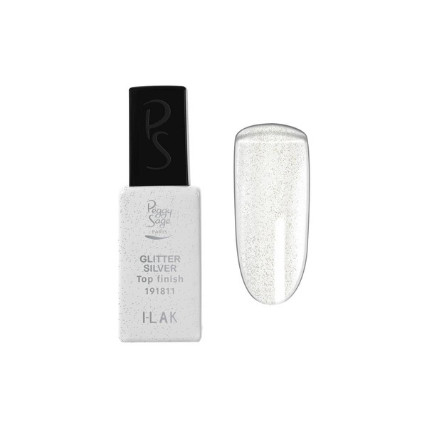 Peggy Sage - I-LAK Top Coat Glitter Silver 11ML -