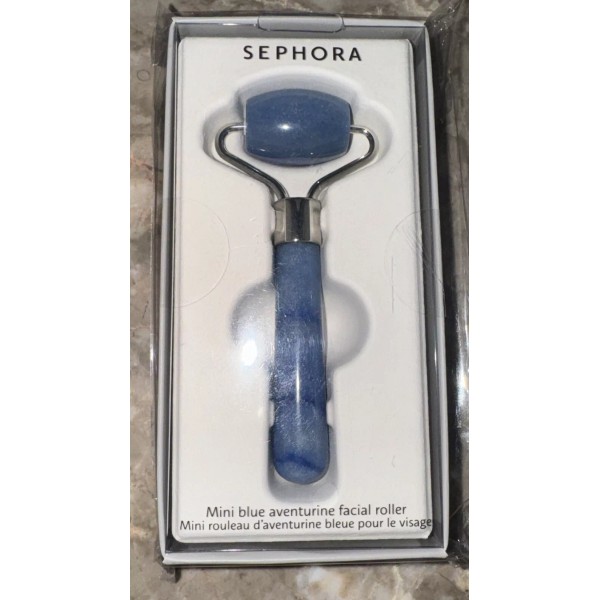 Sephora Collection Mini Blue Aventurine De-Puffing Facial Roller-NIB