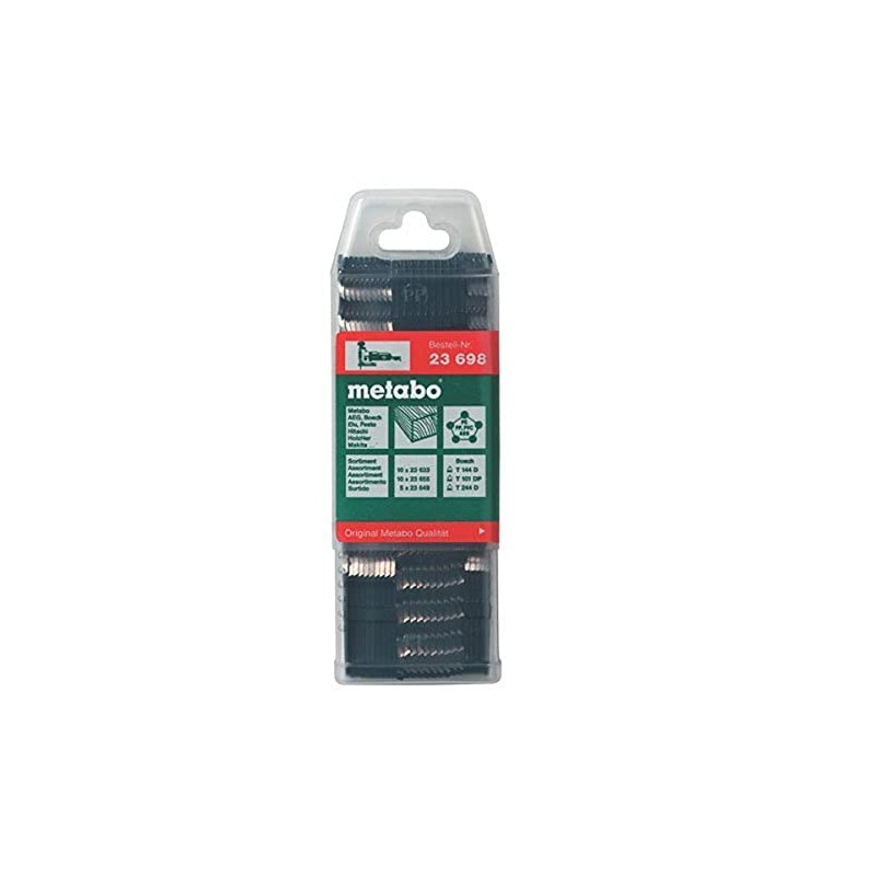 Metabo 623698000 Jig Saw Blade Assortment, 25 Piece, Green