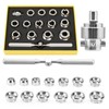 MEKOTRIN 5537 Watch Case Back Removal Tool with 13 Dies,
