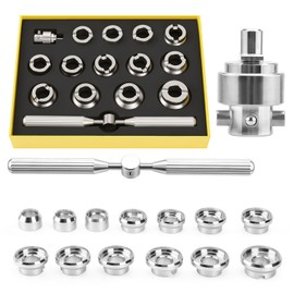 MEKOTRIN 5537 Watch Case Back Removal Tool with 13 Dies, 18.5-36.5mm