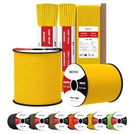 Brotree 4mm Paracord 550 10M 100% Nylon Rope 7 Strands Type III Parachute Cord for Outdoor and DIY - 250kg Breaking Load (Golden Yellow)