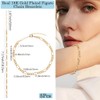 Beebeecraft 1 Box 5Pcs Figaro Chain Bracelet 18K Gold Plated