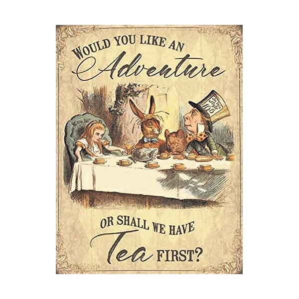 The Original Metal Sign Fridge Magnet - Alice in Wonderland