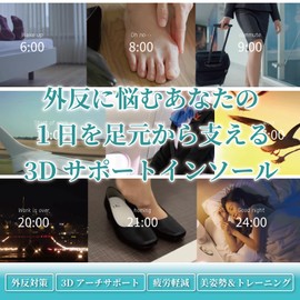 NIJISoRa Insoles for Gulgus Protection Pumps, Insoles, Women's, Comfortable Shoes, For Women, No Fatigue (8.3 - 9.1 inches (21.0 - 23.0 cm)