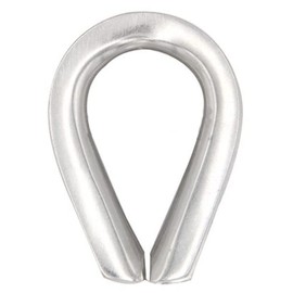 MarineNow Extra Heavy Duty Wire Rope Thimble 316 Stainless Steel Choose Size and Quantity (1/8", 01-Pack)