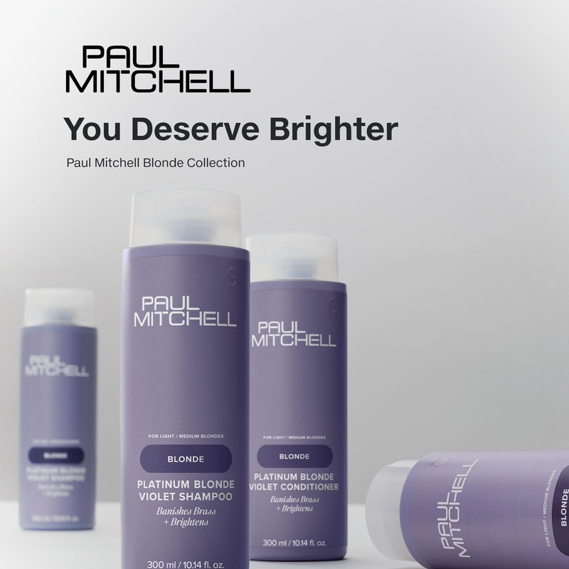 Paul Mitchell Platinum Plus Deep Violet Shampoo, Banishes Brass +