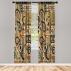 Ambesonne Bohemian Window Curtains Pack of 2, Ethnic Pattern with