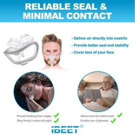 IBEET Replacement Cushion for P10 (Medium) - Better Seal for Better Sleep, Replacement Nasal Supplies for Airfit, Medium