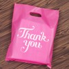 FloraSea 100 Pcs Pink 12x15 Thank You Bags, Merchandise Bags,