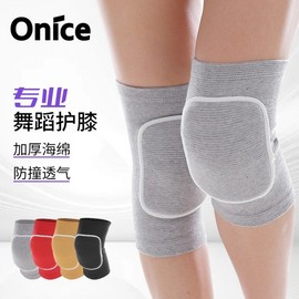 Women's Volleyball and Dance Knee Pads with Thick Sponge Protection L Size (suitable for weight 75.00 Kg / Black with White Border) 10ea