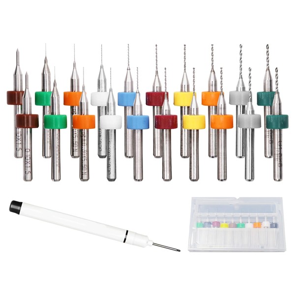 20 Pieces Of Small Drill Bits, 1 Piece Of Marker