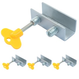 Aracombie Sliding Window Locks, 4Pcs Adjustable Window Locks with Keys for Vertical & Horizontal Sliding Doors, Easy Install Security Stoppers for Enhanced Home, Office & School Safety, Silver