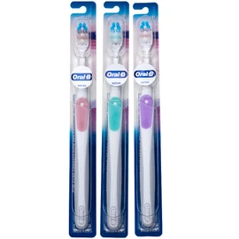 Oral-B Gum Care Extra Soft Toothbrush for Sensitive Teeth and Gums, Compact Small Head, (Colors Vary) - Pack of 3