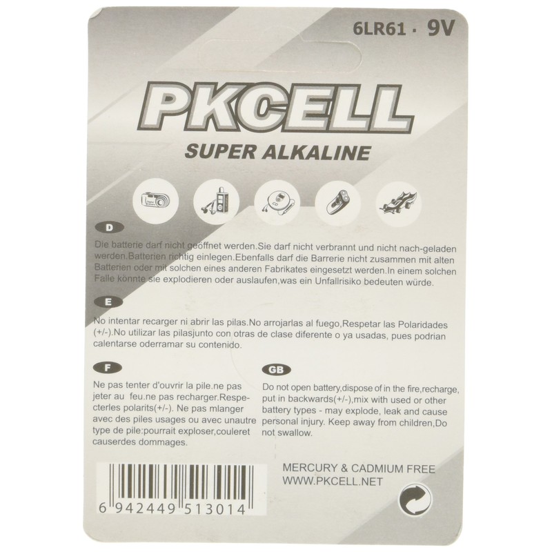 BlueDot Trading Heavy Duty 9 Volt Alkaline Batteries for Smoke