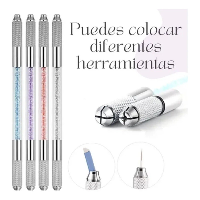 Pluma Inductor Manual Microblading Doble Punta Cejas 2pzs 2 Piezas